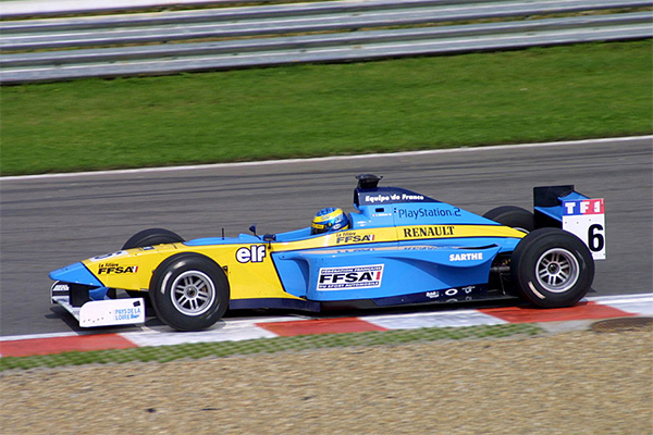 Sebastien piloting his Lola-Zytek Formula Renault around the Spa-Francorchamps circuit