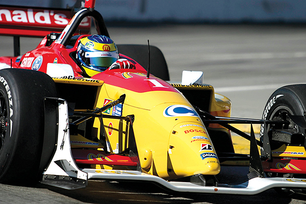 Sebastien pilots his McDonalds-sponsored Champ Car to multiple championships